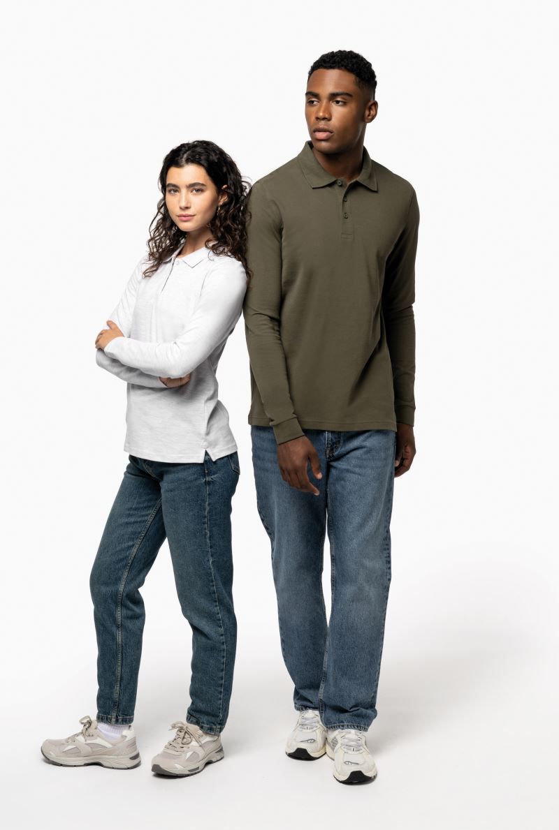 Kariban Ladies' Piqué Polo long-sleeve - Image 3