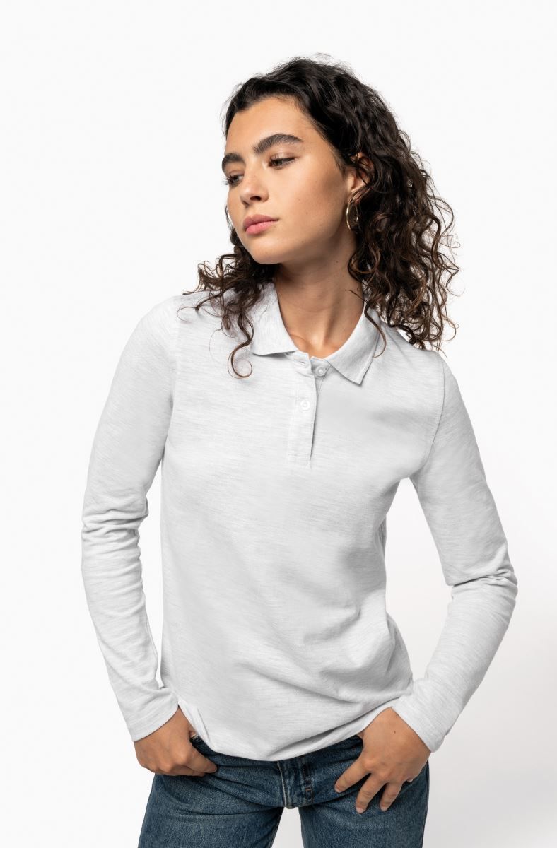Kariban Ladies' Piqué Polo long-sleeve