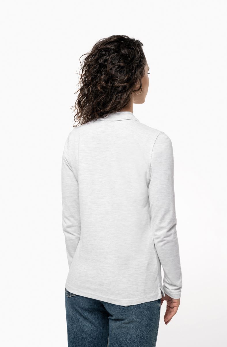 Kariban Ladies' Piqué Polo long-sleeve - Image 2