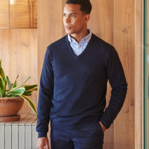 MEN'S LONG SLEEVE V-NECK JUMPER
