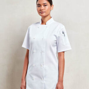 Women's short sleeve chef's jacket (PR670)