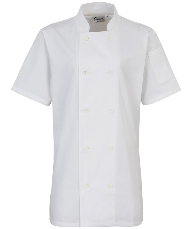 Women's short sleeve chef's jacket (PR670) - Image 2